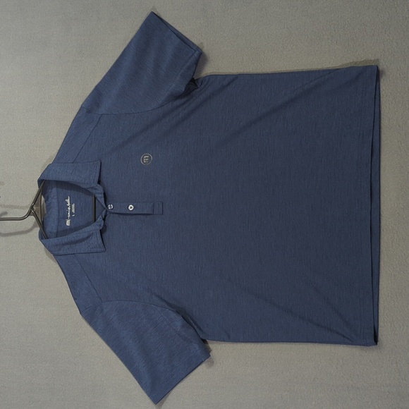 Travis Mathew Shirt Men's L Blue Polo Performance Stretch Golf - Picture 2 of 8
